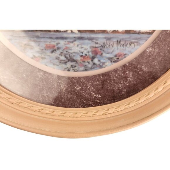 Lady in the Window by Georgia artist Barbara Mock 1981 Vintage Victorian Oval Wa - Picture 13 of 13